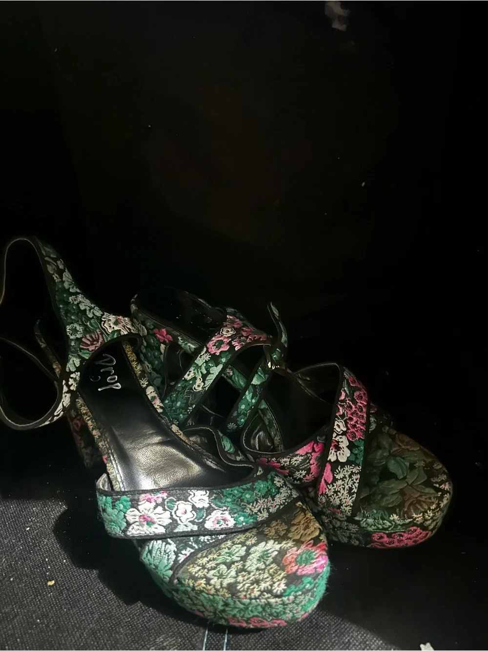 Floral Platform Sandals